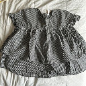 Zara Top/Blouse - Gingham Print - Size L